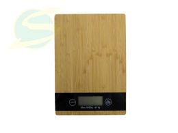 Waga kuchenna bambusowa 5kg LCD 23x16cm (24)